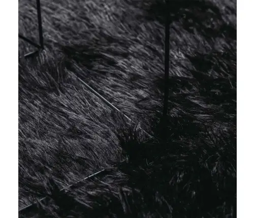 Shaggy Tipo Kilimas, Navarra, 120X120 cm Juodos, Poliesteris