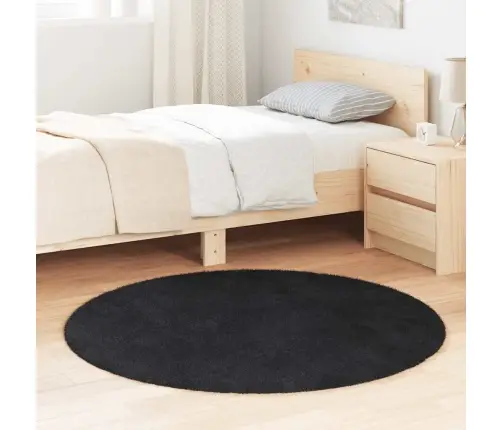 Shaggy Tipo Kilimas, Navarra, 120X120 cm Juodos, Poliesteris