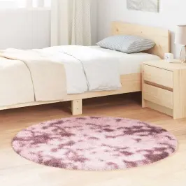 Kõrge Narmaga Shaggy Vaip, Navarra, Tolmune Roosa, 120X120 Cm