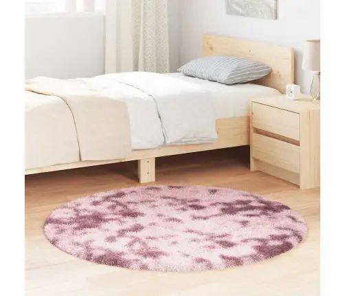 Kõrge Narmaga Shaggy Vaip, Navarra, Tolmune Roosa, 120X120 Cm