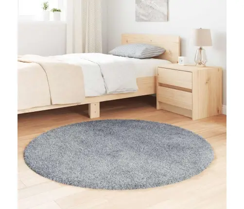 Kõrge Narmaga Shaggy Vaip, Navarra, Helehall, 120X120 Cm