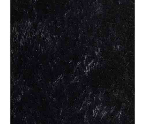 Paklājs, 160X160 Cm, Shaggy, Navarra, Melns, Poliesters Vidaxl