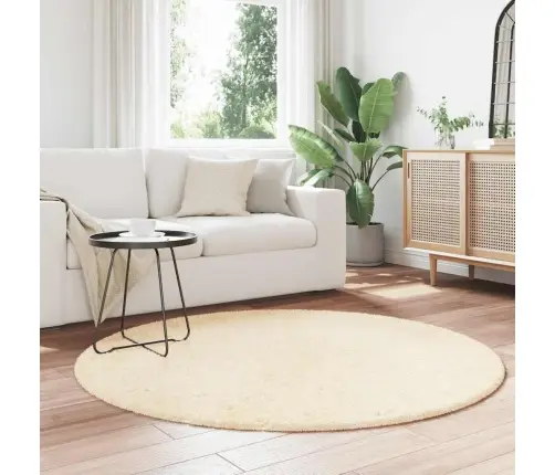 Paklājs, 160X160 Cm, Shaggy, Navarra, Krēmkrāsa, Poliesters Vidaxl