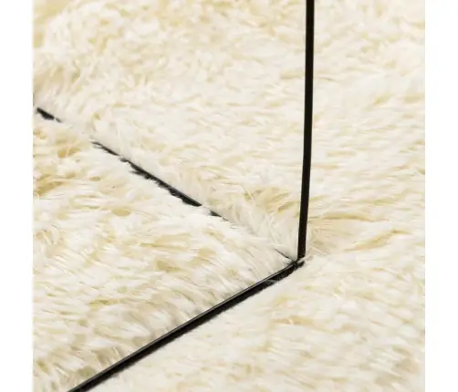 Paklājs, 160X160 Cm, Shaggy, Navarra, Krēmkrāsa, Poliesters Vidaxl