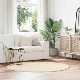 Paklājs, 160X160 Cm, Shaggy, Navarra, Krēmkrāsa, Poliesters Vidaxl
