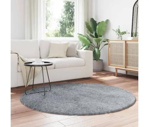 Paklājs, 160X160 Cm, Shaggy, Navarra, Gaiši Pelēka, Poliesters Vidaxl