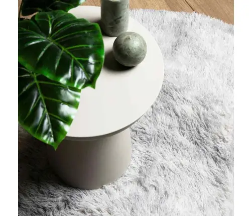 Kõrge Narmaga Shaggy Vaip, Navarra, Hõbehall, 160X160 Cm