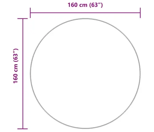 Kõrge Narmaga Shaggy Vaip, Navarra, Hõbehall, 160X160 Cm
