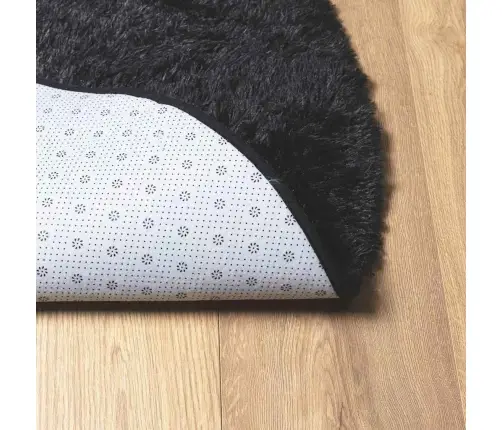 Kõrge Narmaga Shaggy Vaip, Navarra, Must, 200X200 cm Polüester