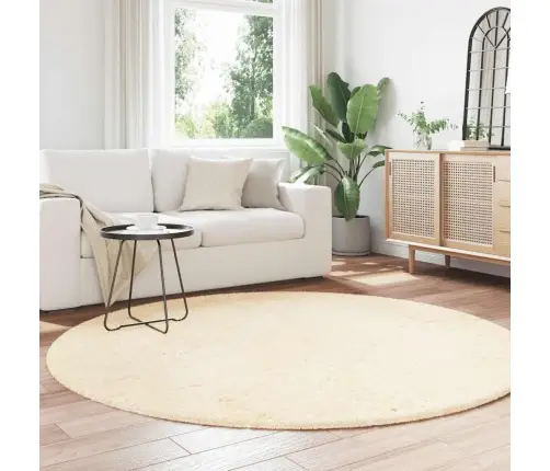 Paklājs, 200X200 Cm, Shaggy, Navarra, Krēmkrāsa, Poliesters Vidaxl