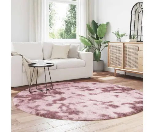Shaggy Tipo Kilimas, Navarra, 200X200 cm Dulkėta Rožinė