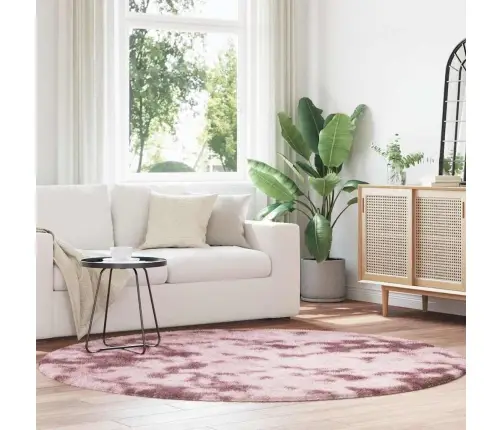 Shaggy Tipo Kilimas, Navarra, 200X200 cm Dulkėta Rožinė