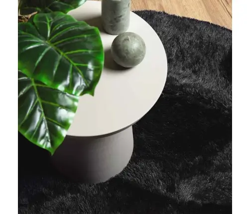 Kõrge Narmaga Shaggy Vaip, Navarra, Must, 240X240 cm Polüester