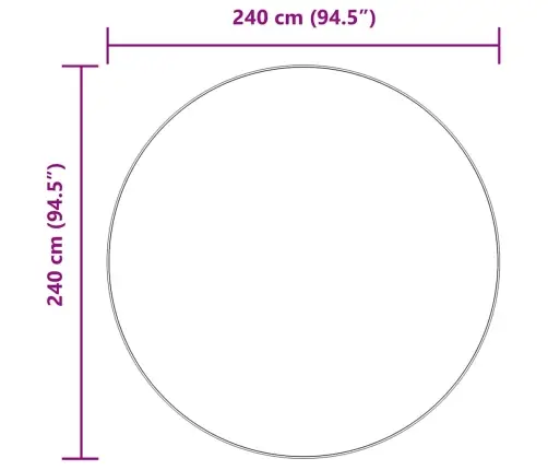 Kõrge Narmaga Shaggy Vaip, Navarra, Helehall, 240X240 Cm