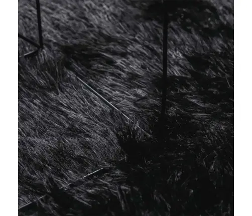 Paklājs, 300X200 Cm, Shaggy, Navarra, Melns, Poliesters Vidaxl