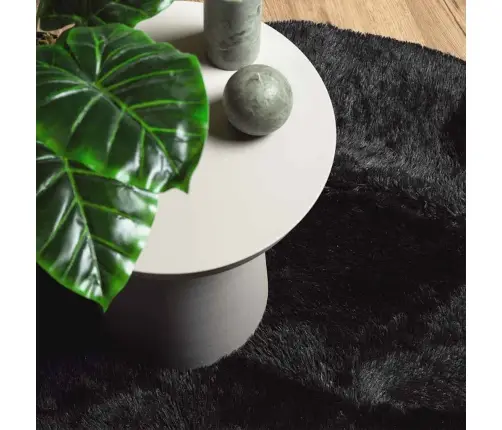 Paklājs, 300X200 Cm, Shaggy, Navarra, Melns, Poliesters Vidaxl