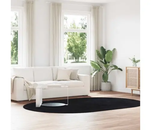 Paklājs, 300X200 Cm, Shaggy, Navarra, Melns, Poliesters Vidaxl