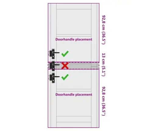 Siseuks Orkdal Valge 73,5 X 198,5 Cm Vineer