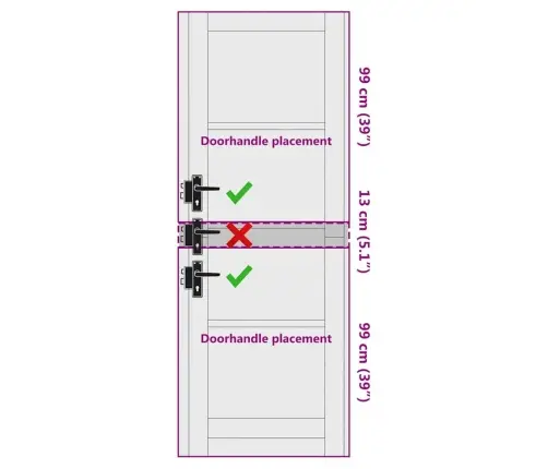 Vidaus Durys Orkdal Ruda 73,5 X 211 Cm Fanera