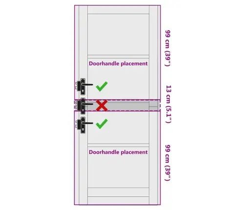 Vidaus Durys Orkdal Balta 83 X 211 Cm Fanera