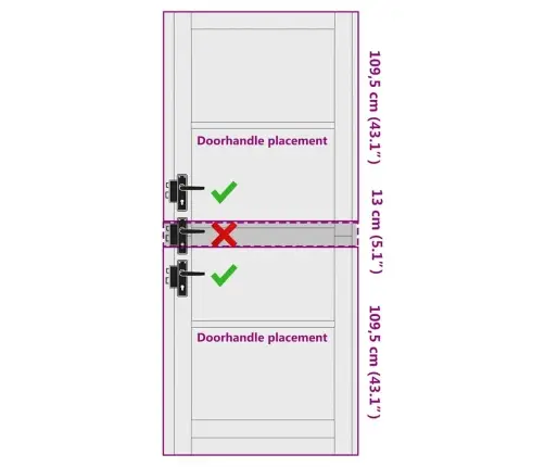 Vidaus Durys Orkdal Balta 93 X 232 Cm Fanera