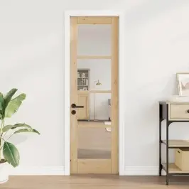Iekšējās Durvis Ar Stiklu Orkdal Brūna 61 X 198.5 Cm Vidaxl