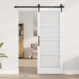 Iekšējās Durvis Ar Stiklu Orkdal Balts 78 X 202 Cm Vidaxl