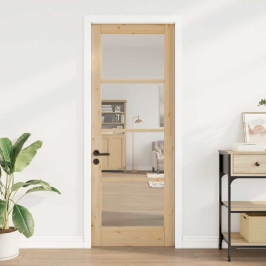 Iekšējās Durvis Ar Stiklu Orkdal Brūna 78 X 211 Cm Vidaxl