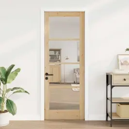 Iekšējās Durvis Ar Stiklu Orkdal Brūna 78 X 211 Cm Vidaxl