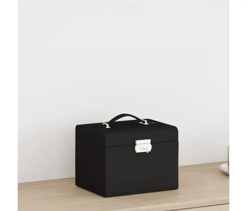 Rotaslietu Kastīte 4 Slāņu Ar Spoguli Slēdzamu 22,5X17,5X16,5Cm Vidaxl