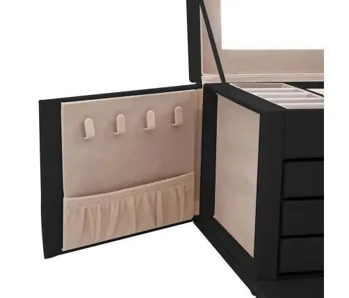 Rotaslietu Kastīte 4 Slāņu Ar Spoguli Slēdzamu 22,5X17,5X16,5Cm Vidaxl