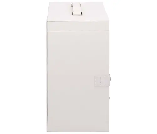 Papuošalų Dėžutė 5 Sluoksnių Su Veidrodžiu, Užrakinama, Balta