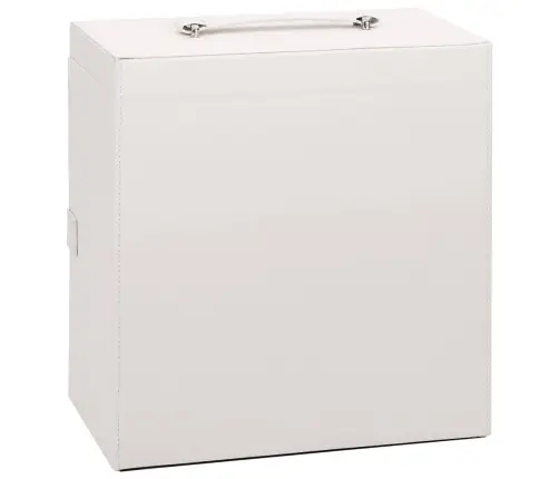 Papuošalų Dėžutė 5 Sluoksnių Su Veidrodžiu, Užrakinama, Balta