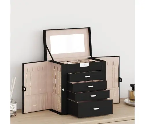 Ehtekarp 5-Kihiline Peegliga Lukustatav Must