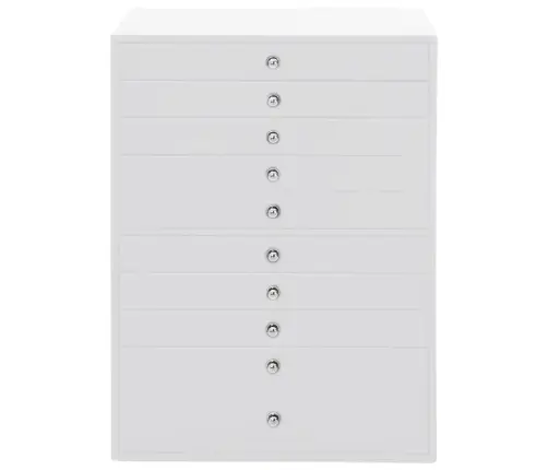 Juvelierizstrādājumu Kastīte 10Slāņu Pulksteņu Turētājiem Balti Vidaxl