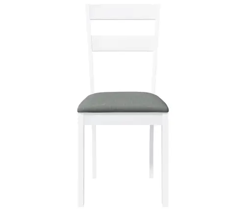 Ēdamistabas Krēsli Ar Spilveniem 2 Gab. Balta Masīvkoka Gumija Vidaxl