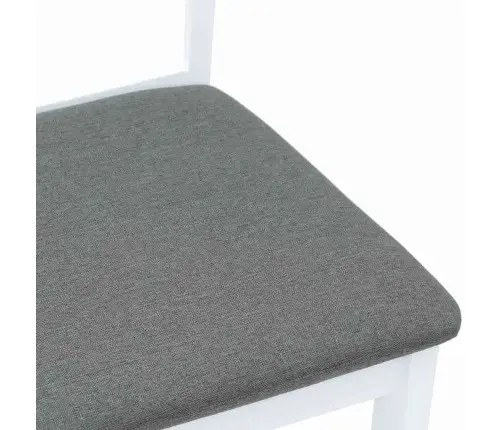 Ēdamistabas Krēsli Ar Spilveniem 2 Gab. Balta Masīvkoka Gumija Vidaxl