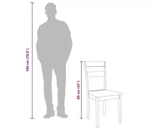 Ēdamistabas Krēsli 2 Gab. Balta Masīvkoka Gumija Vidaxl