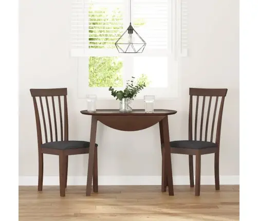 Ēdamistabas Krēsli Ar Spilveniem 2 Gab. Brūna Masīvkoka Gumija Vidaxl