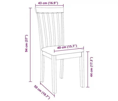 Ēdamistabas Krēsli Ar Spilveniem 2 Gab. Brūna Masīvkoka Gumija Vidaxl