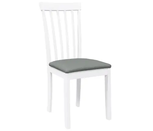 Valgomojo Kėdės Su Pagalvėlėmis 2 Vnt Balta Medžio Masyvo Guma