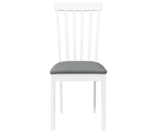 Valgomojo Kėdės Su Pagalvėlėmis 2 Vnt Balta Medžio Masyvo Guma