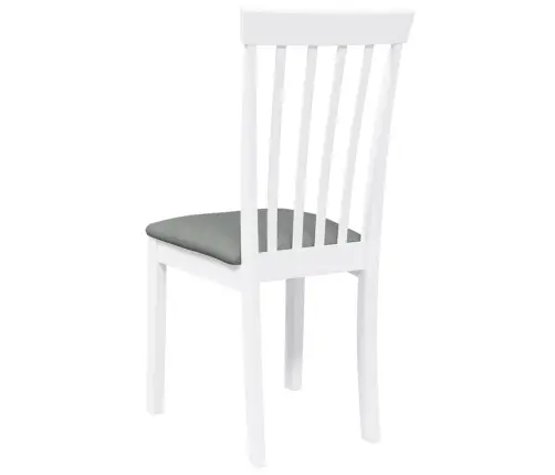 Valgomojo Kėdės Su Pagalvėlėmis 2 Vnt Balta Medžio Masyvo Guma