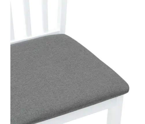 Valgomojo Kėdės Su Pagalvėlėmis 2 Vnt Balta Medžio Masyvo Guma