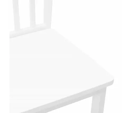 Ēdamistabas Krēsli 2 Gab. Balta Masīvkoka Gumija Vidaxl
