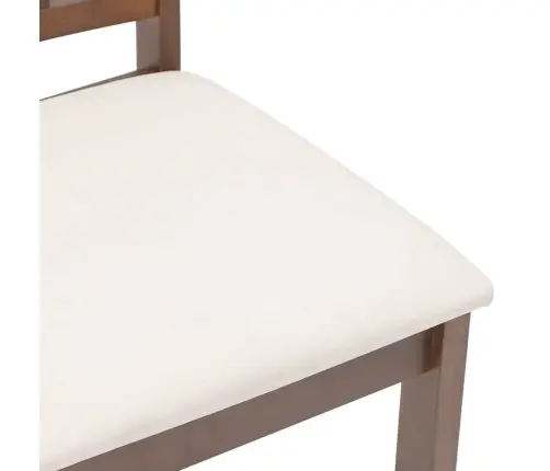 Valgomojo Kėdės Su Pagalvėlėmis 2 Vnt Ruda Medžio Masyvo Guma