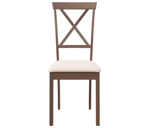 Ēdamistabas Krēsli Ar Spilveniem 2 Gab. Brūna Masīvkoka Gumija Vidaxl