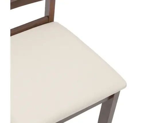 Ēdamistabas Krēsli Ar Spilveniem 2 Gab. Brūna Masīvkoka Gumija Vidaxl