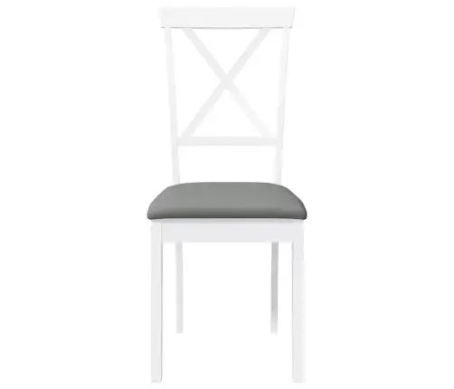 Valgomojo Kėdės Su Pagalvėlėmis 2 Vnt Balta Medžio Masyvo Guma