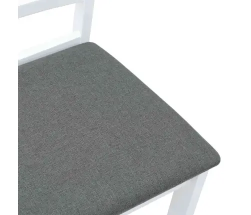 Valgomojo Kėdės Su Pagalvėlėmis 2 Vnt Balta Medžio Masyvo Guma